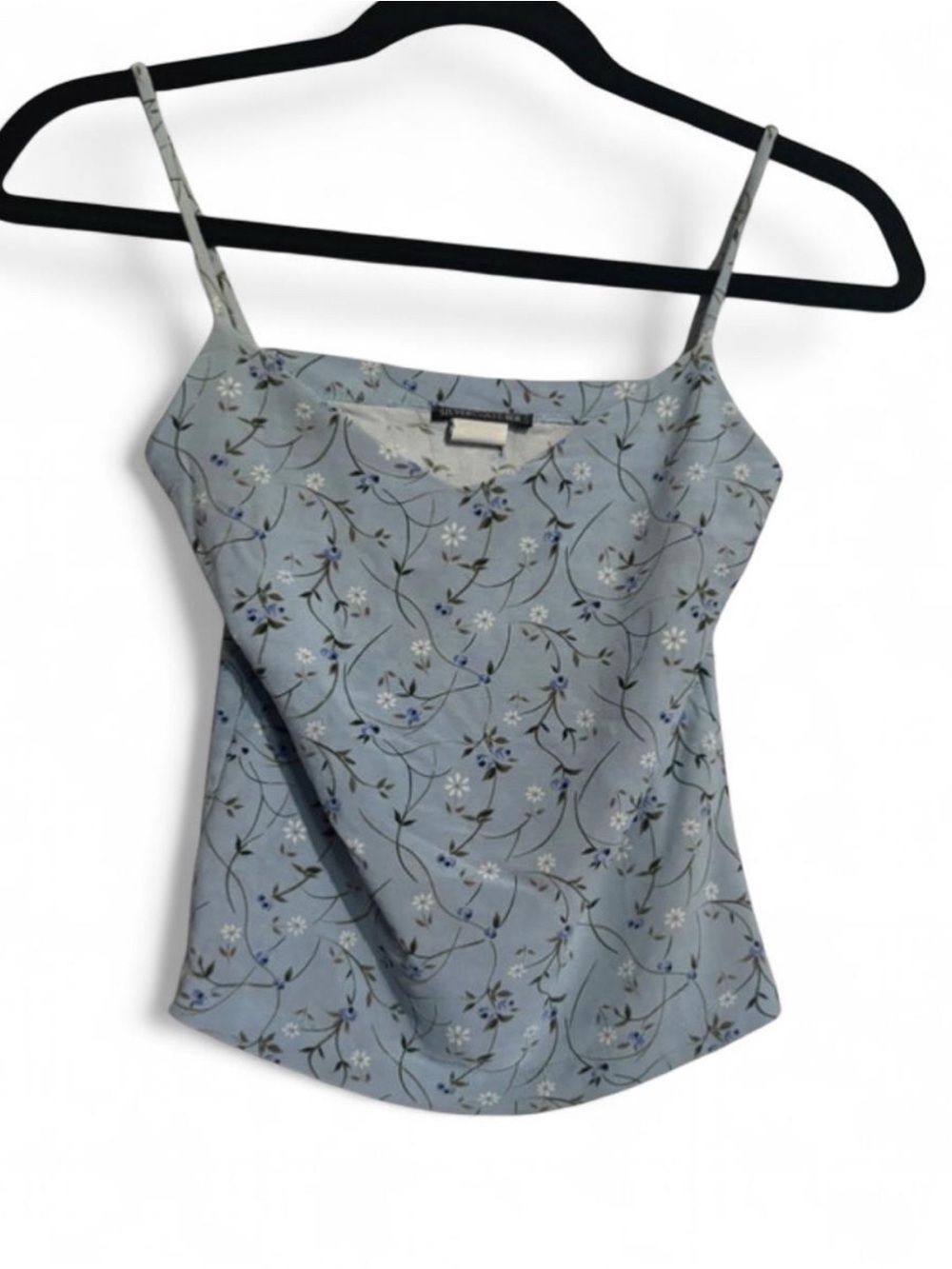 VTG Silver Gate Blue Ditsy Floral Cami Top Y2K XXS/XS